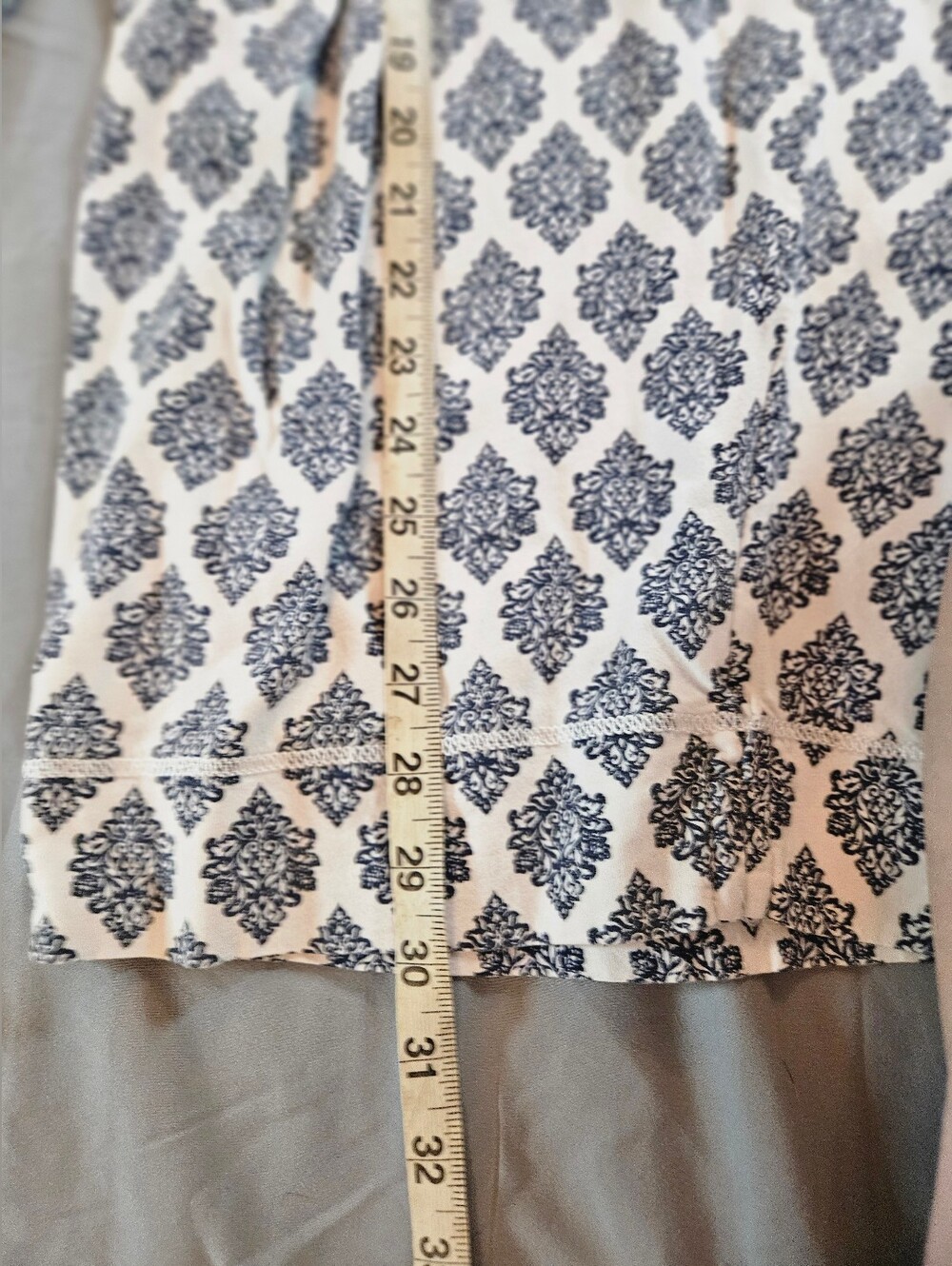 Carole Hochman Womens White And Blue Geometric Print Pajama Capri Pants Size XXL - Picture 7 of 15